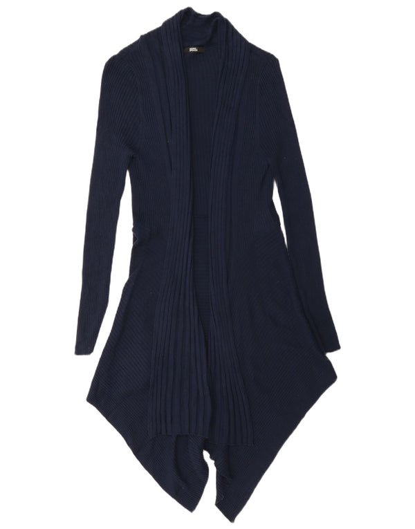 Marks & Spencer Γυναικείο ασύμμετρο πουλόβερ ζακέτα UK 14 Medium Navy Blue