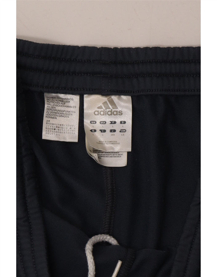 ADIDAS Mens Tracksuit Trousers Joggers Large  Navy Blue Polyester Vintage Adidas and Second-Hand Adidas from Messina Hembry 