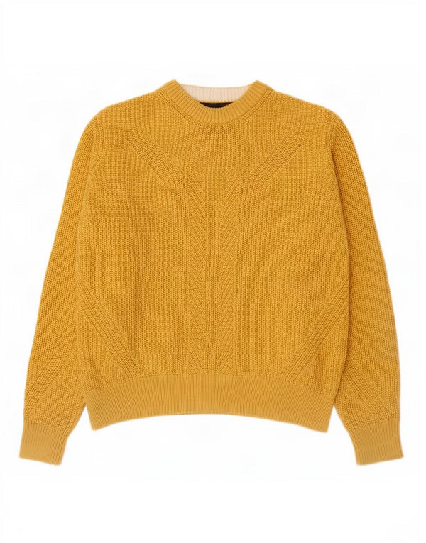 Marks & Spencer Γυναικείο πουλόβερ με λαιμόκοψη UK 16 Large Yellow
