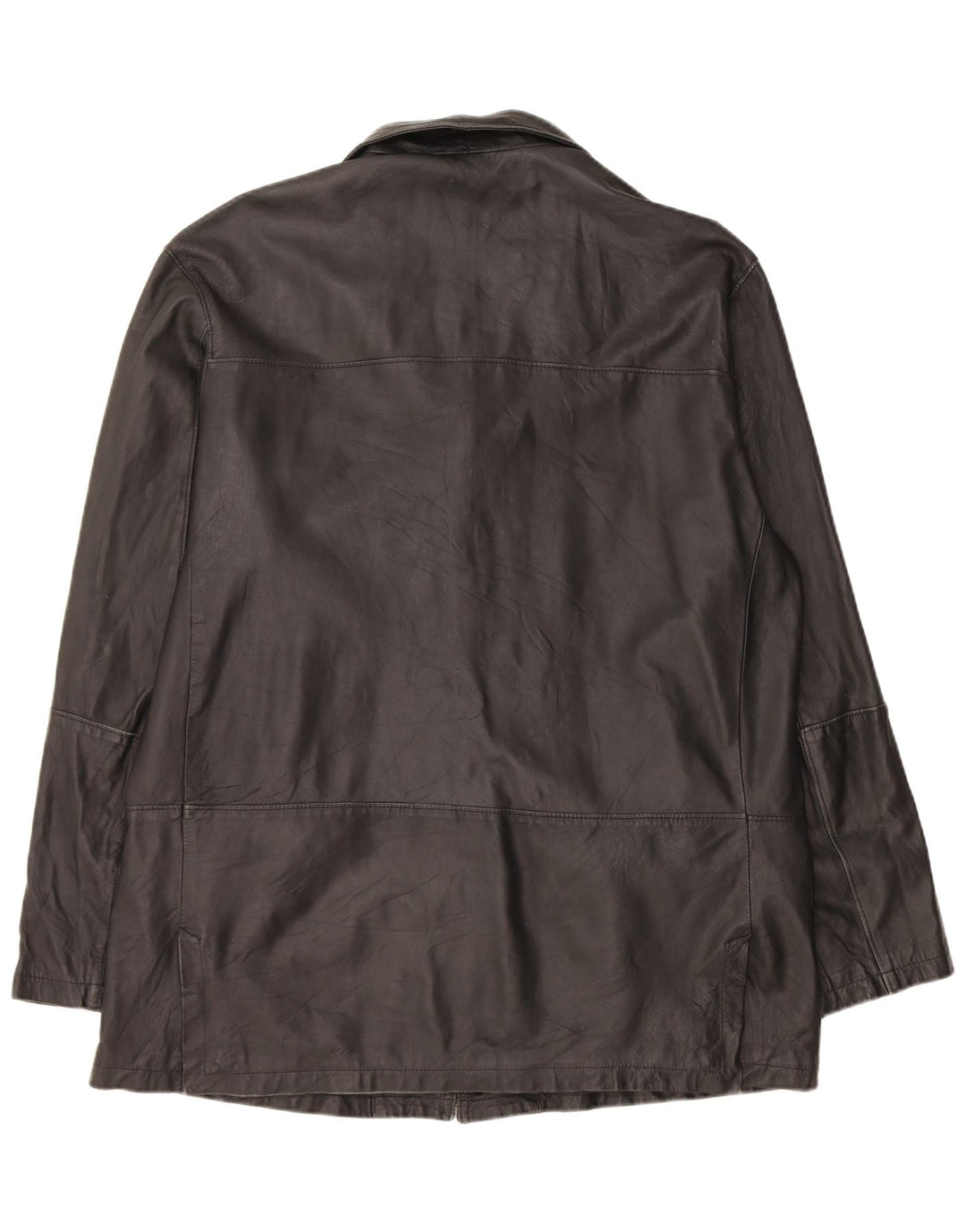 Bizzarro Ανδρικό τζάκετ Blazer 3 κουμπιών IT 54 2XL Μαύρο Δερμάτινο