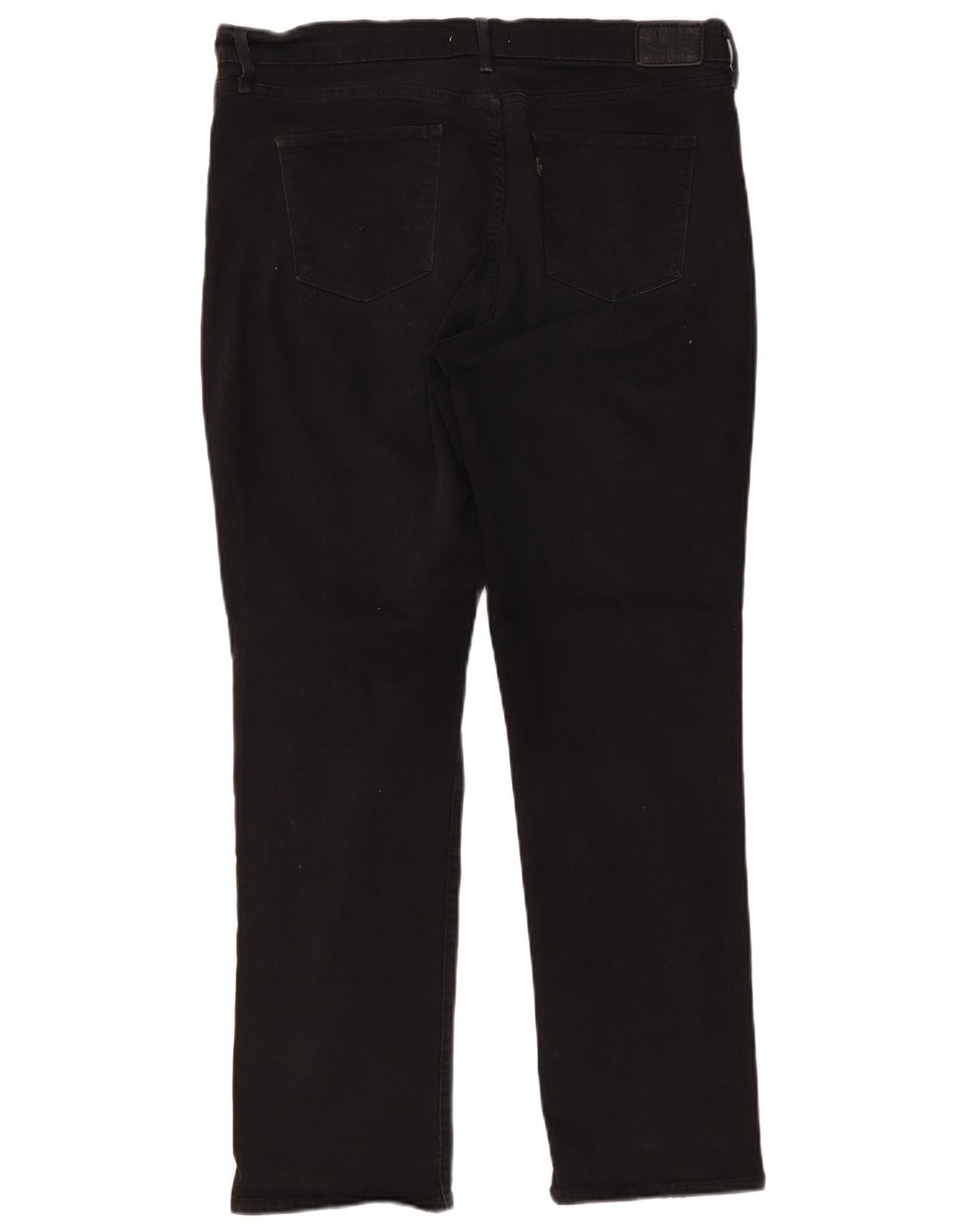 LEVI'S Womens 314 Shaping Straight Jeans W33 L30 Μαύρο
