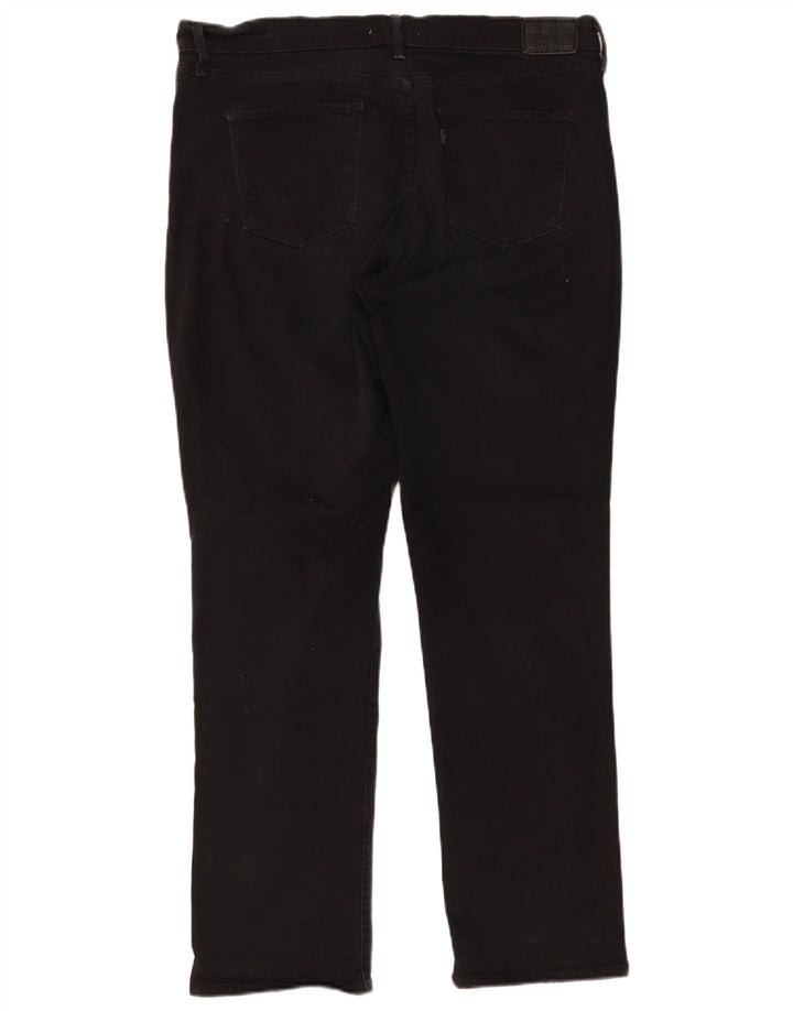 LEVI'S Womens 314 Shaping Straight Jeans W33 L30 Μαύρο