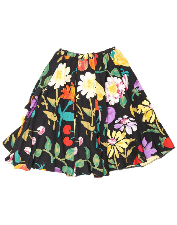 Vintage Γυναικεία Flared Φούστα W28 Medium πολύχρωμη Floral Bohemian