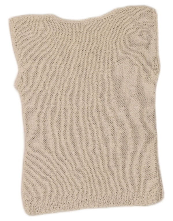 Vintage γυναικείο Crop Vest Tank Top UK 4 XS White