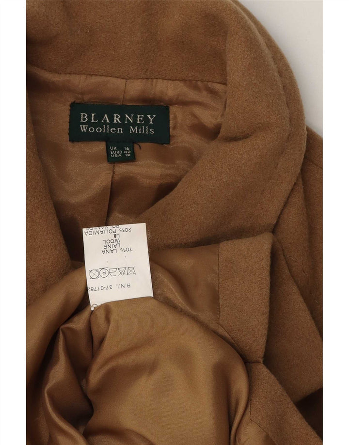 Γυναικείο παλτό Blarney Woolen Mills UK 16 Large Beige Wool
