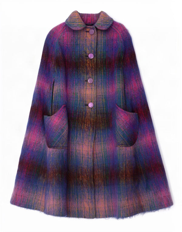 Strathtay Originals Γυναικείο παλτό Cape One Size Πολύχρωμο Tie Dye Mohair