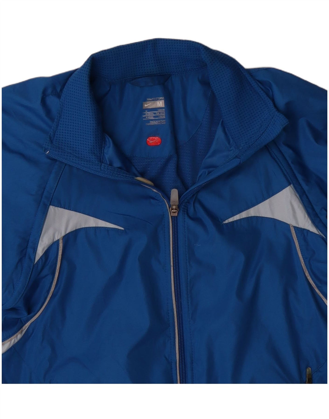 Nike Γυναικείο μπουφάν βροχής UK 10/12 Medium Blue Colorblock Polyester