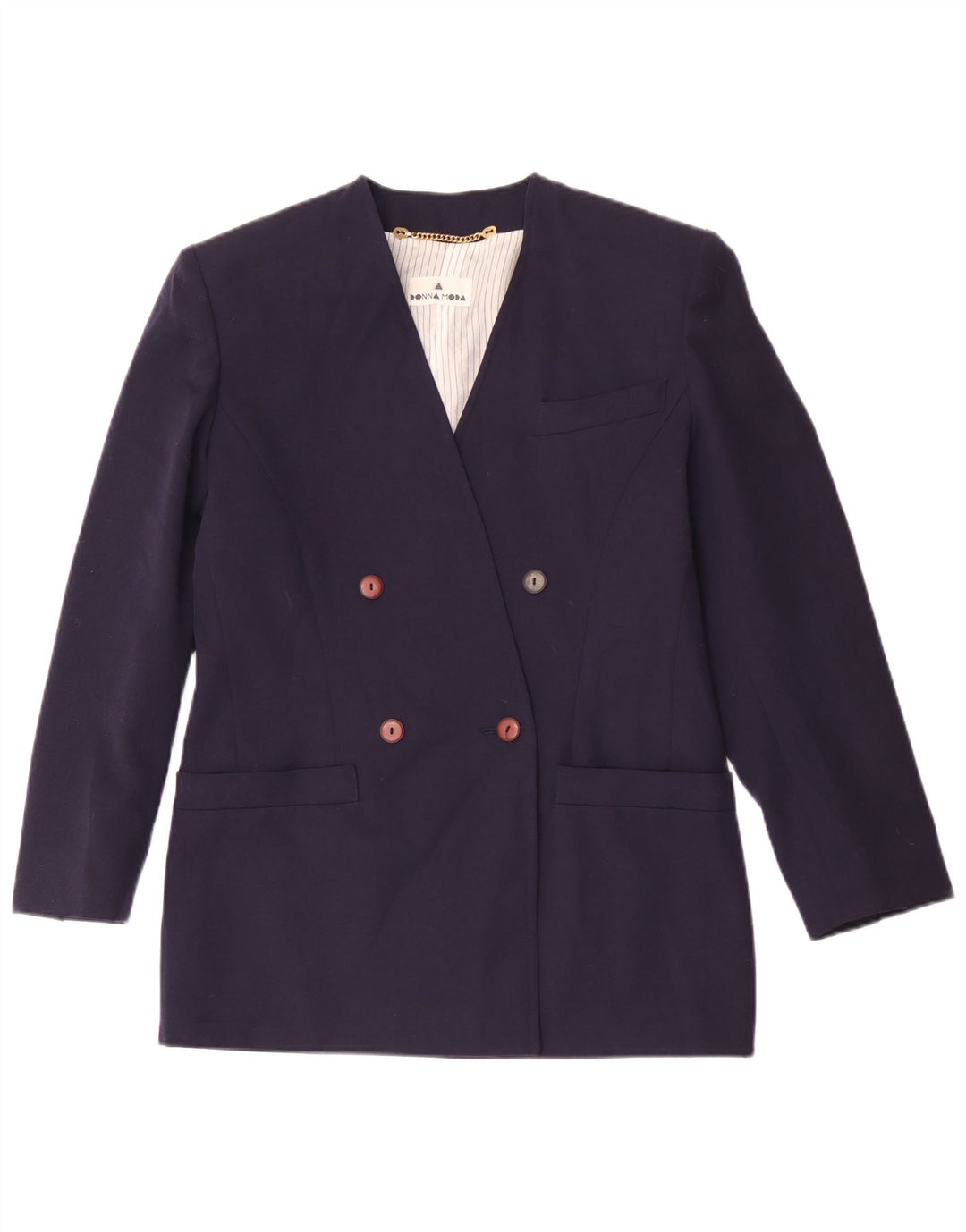 Vintage Γυναικείο Διπλό Μπουφάν Blazer IT 42 Medium Navy Blue