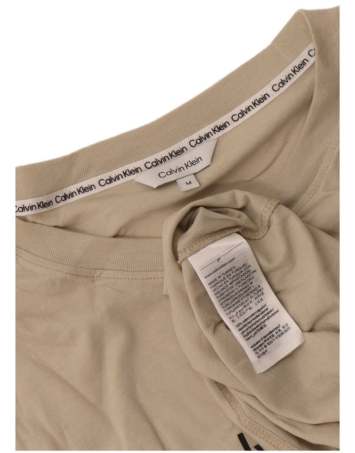 Ανδρικό γραφικό T-Shirt Calvin Klein Τοπ μεσαίο μπεζ βαμβακερό