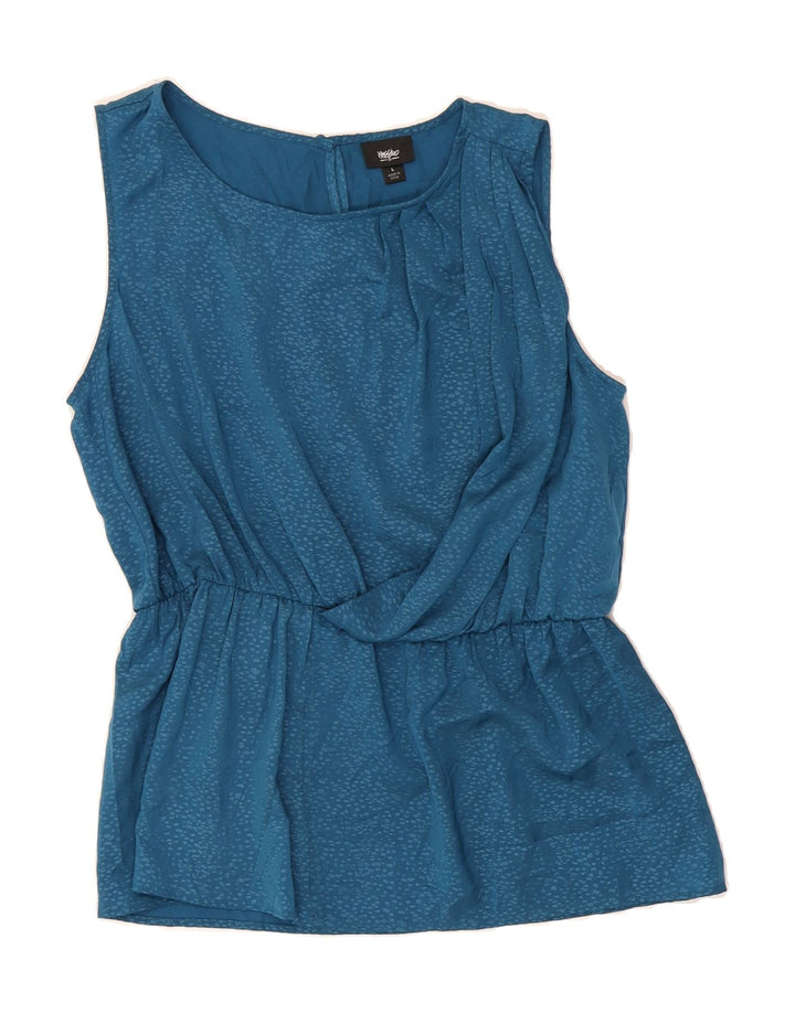 MOSSIMO Womens Sleeveless Blouse Top UK 16 Large Blue Spotted Polyester Vintage Mossimo and Second-Hand Mossimo from Messina Hembry 