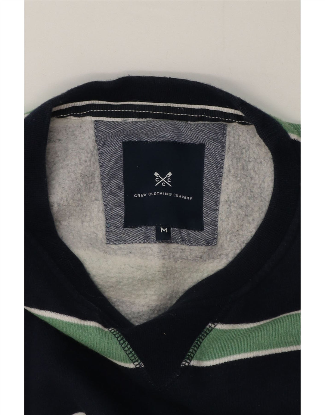 Ανδρικό φούτερ Crew Clothing Jumper Μεσαίο μπλε ναυτικό ριγέ βαμβακερό