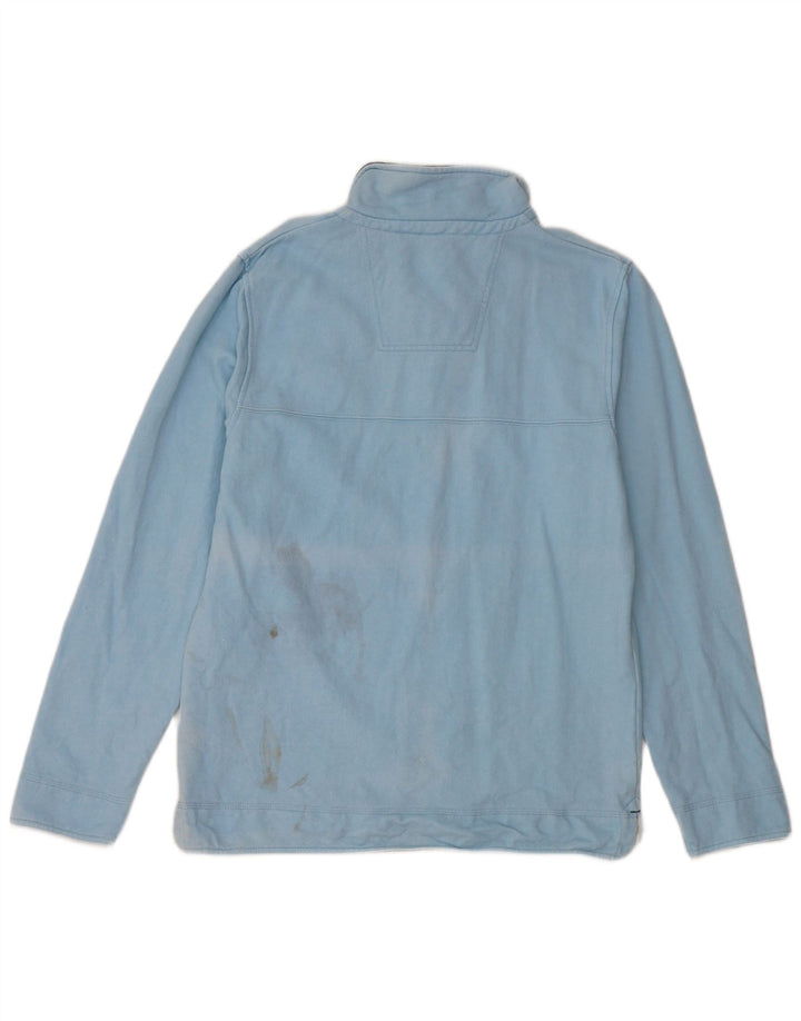 Ανδρικό φούτερ με φερμουάρ Crew Clothing, μεσαίο μπλε βαμβακερό