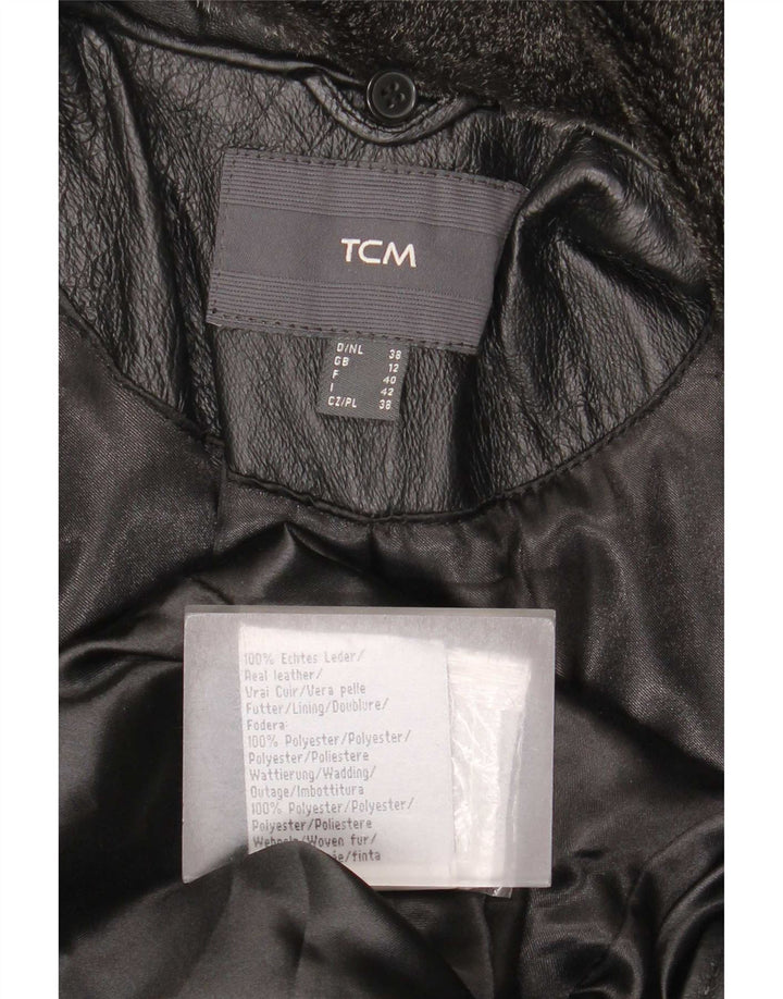 TCM Γυναικείο Δερμάτινο Παλτό UK 12 Medium Black Leather