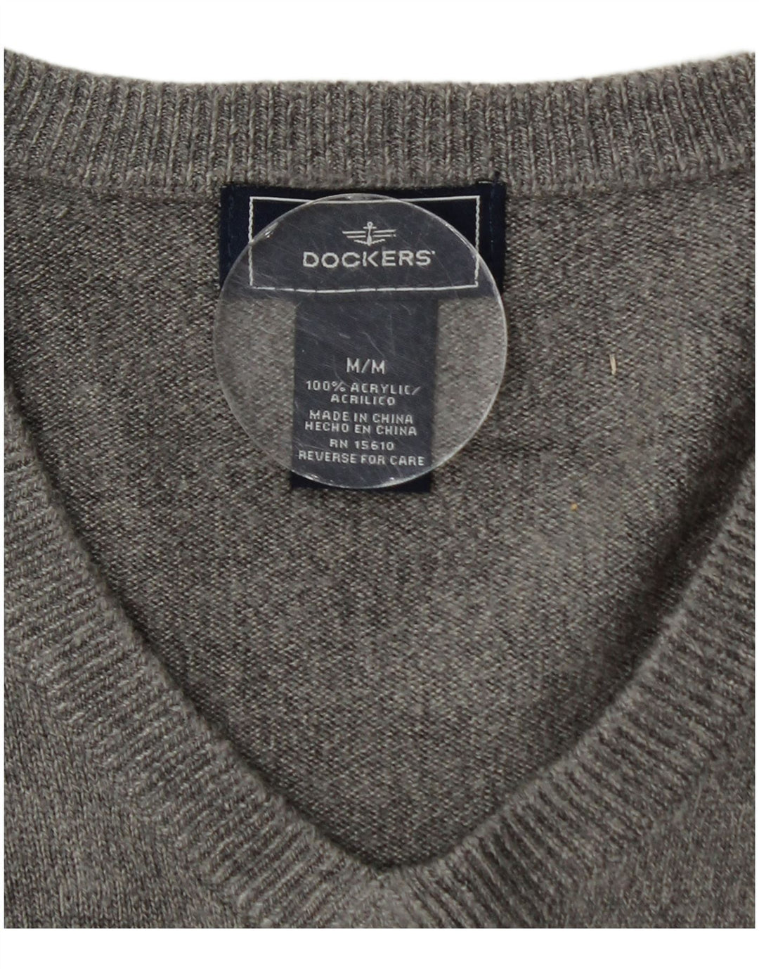 Ανδρικό πουλόβερ Dockers με λαιμόκοψη σε μεσαίο γκρι ακρυλικό