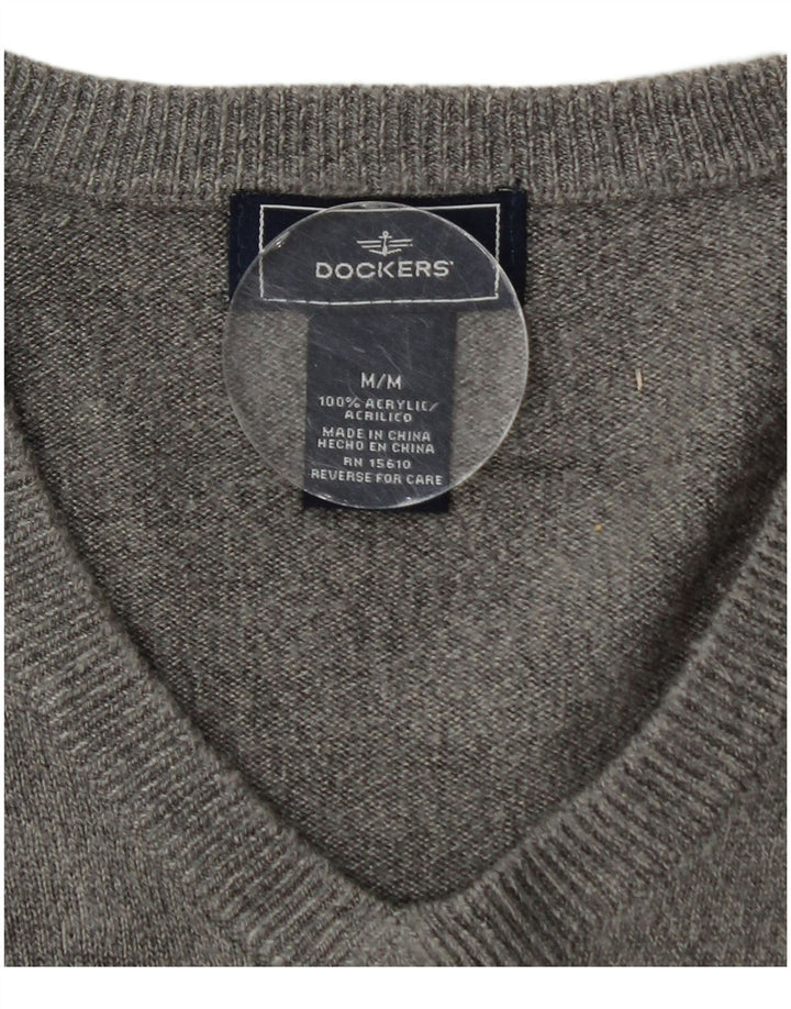 Ανδρικό πουλόβερ Dockers με λαιμόκοψη σε μεσαίο γκρι ακρυλικό