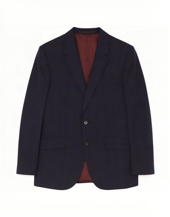 Marks & Spencer Ανδρικό μπλέιζερ με 2 κουμπιά μπουφάν UK 40 Medium Navy Blue Wool