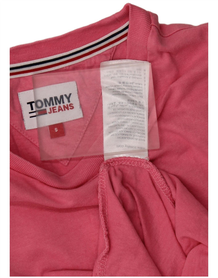 TOMMY HILFIGER Ανδρικό T-Shirt Top Μικρό Ροζ Βαμβακερό