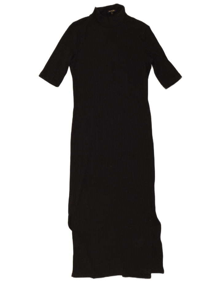 Massimo Dutti Γυναικείο κοντομάνικο Maxi Jumper φόρεμα UK 12 Medium Black