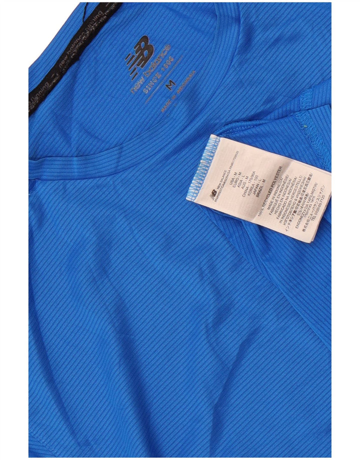 Ανδρικό T-Shirt New Balance Τοπ μεσαίου μπλε πολυεστέρα με ρίγες