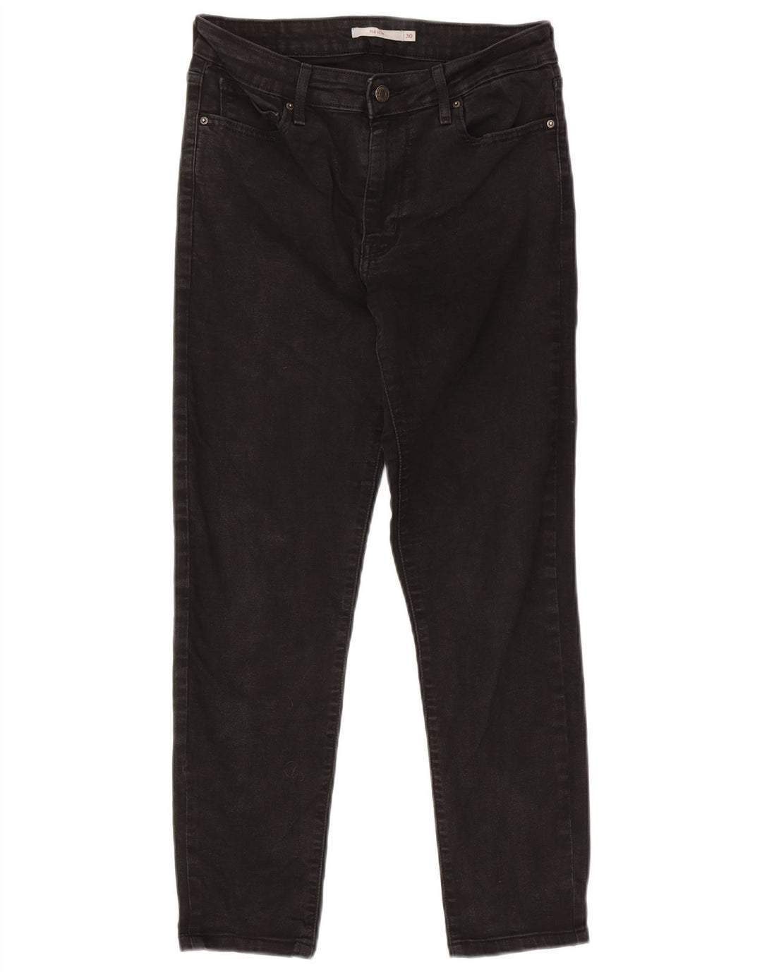 Levi's Womens 712 Slim Jeans W30 L27 Μαύρο βαμβακερό