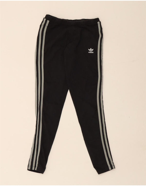 Adidas Γυναικεία φόρμα παντελόνια UK 10 Small Black Cotton Sports