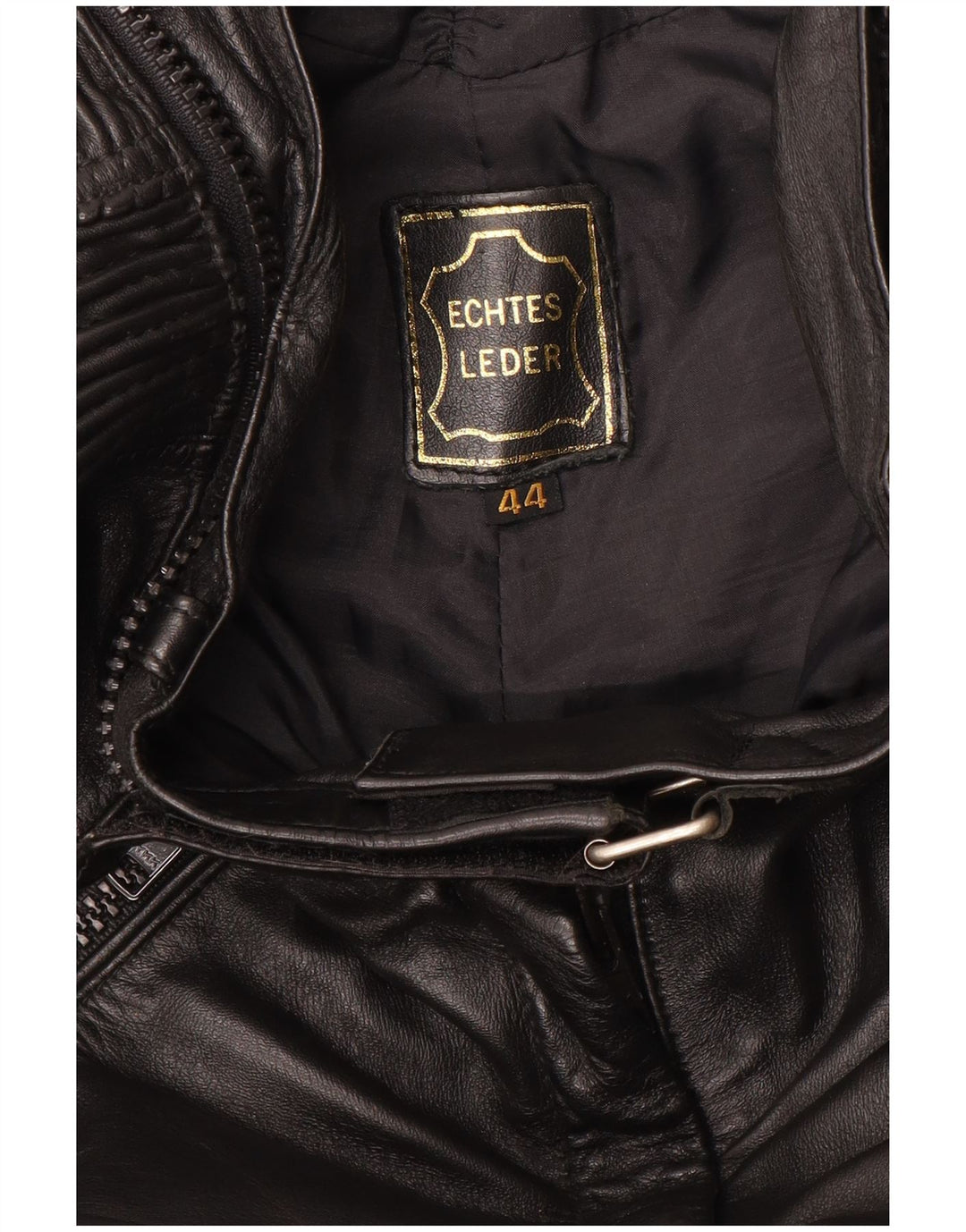 VINTAGE Γυναικείο παντελόνι Moto Racer IT 44 Medium W30 L27 Μαύρο Δερμάτινο