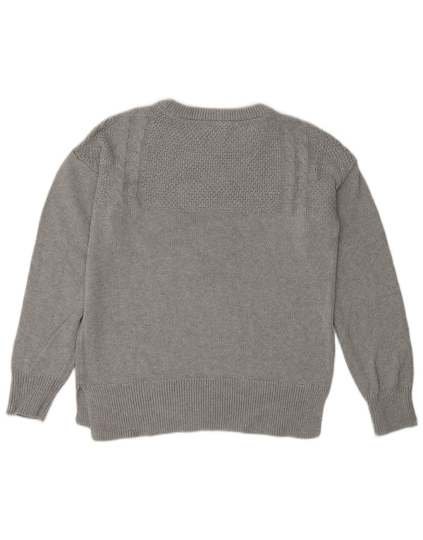Crew Clothing Γυναικείο πουλόβερ για λαιμό UK 12 μεσαίο γκρι βαμβακερό