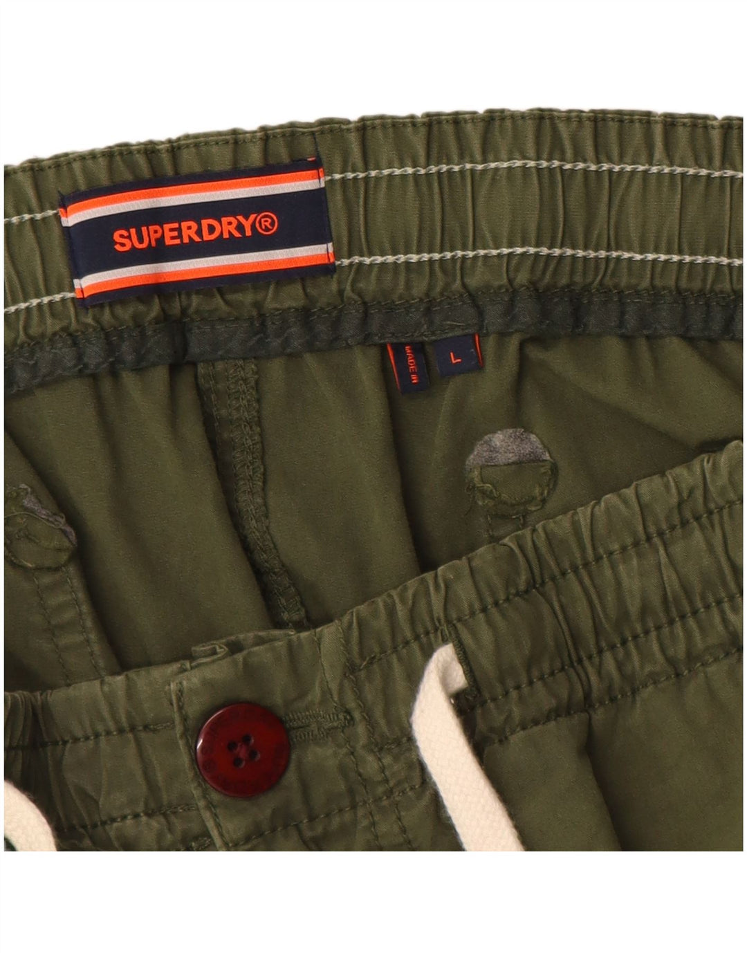 Ανδρικό σορτς Chino Superdry Large W34 Χακί Βαμβακερό