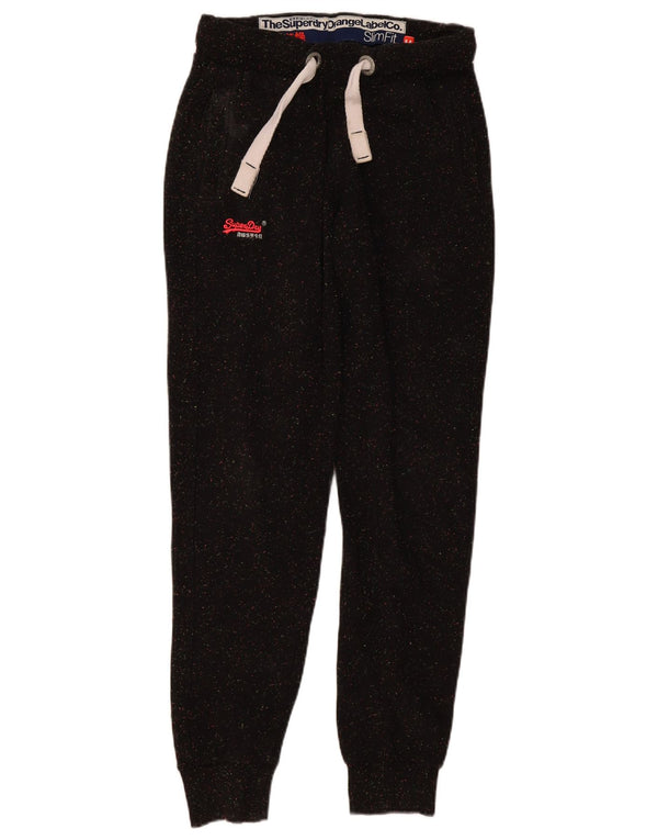Superdry γυναικεία πορτοκαλί ετικέτα Παντελόνι αθλητικής φόρμας Joggers UK 12 Medium Black
