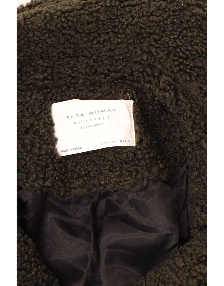 Γυναικείο παλτό Zara Teddy Bear UK 16 Large Khaki