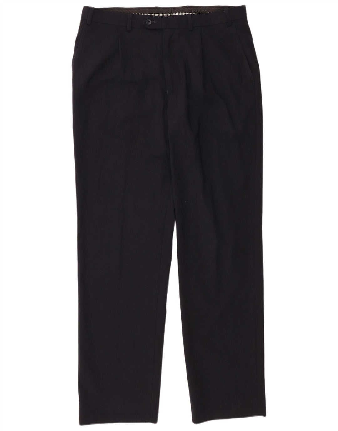 Marks & Spencer Ανδρικό παντελόνι με καρφίτσα W36 L33 Navy Blue Polyester