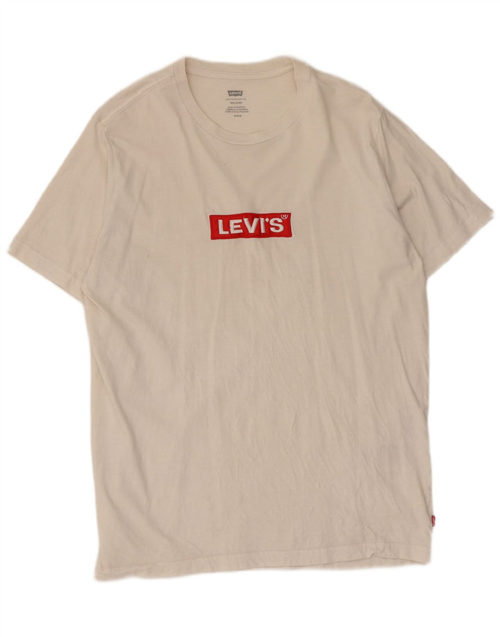 Ανδρικό μπλουζάκι Levi's Relaxed Graphic Top Μεσαίο λευκό βαμβακερό