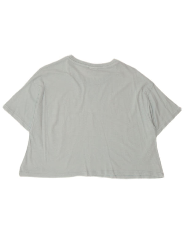 Zara Girls Crop Graphic T-Shirt Top 11-12 Years Blue