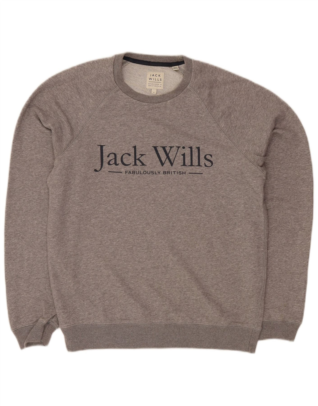 Ανδρικό γραφικό φούτερ Jack Wills, μεσαίο γκρι βαμβακερό