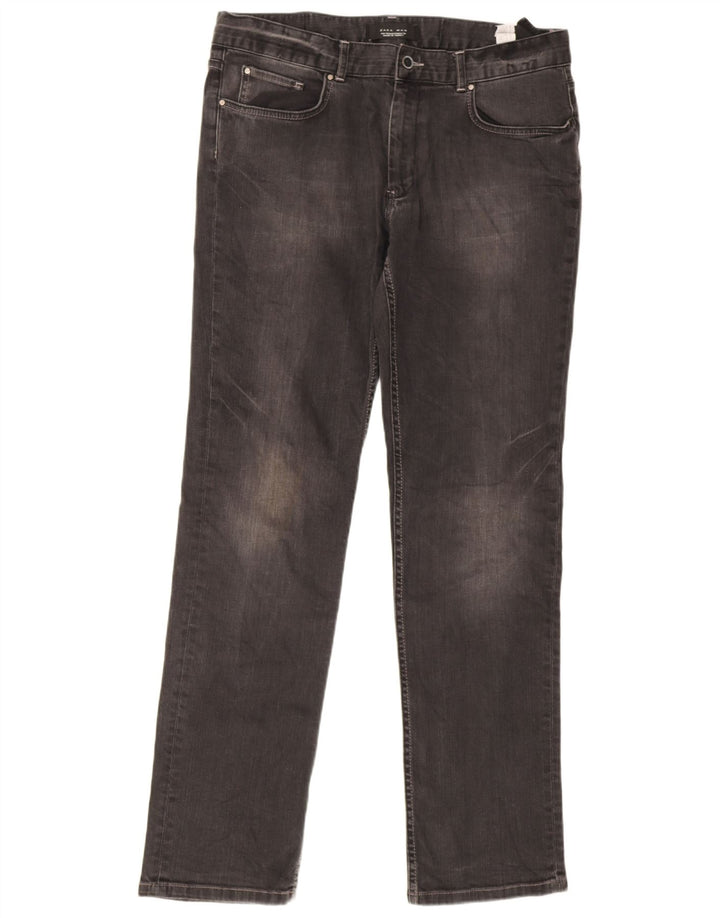 Zara Ανδρικό τζιν ίσιο EU 44 Large W34 L33 Γκρι βαμβακερό