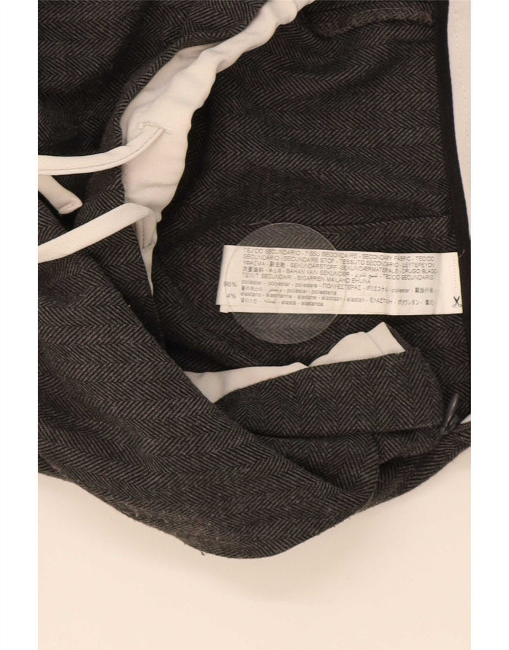 Γυναικείο φαρδύ παντελόνι Zara μεσαίο W30 L30 Γκρι πολυεστέρας ψαροκόκκαλο