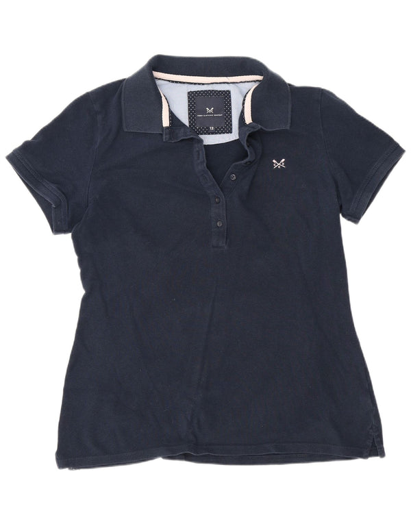 Crew Clothing Γυναικείο πουκάμισο πόλο UK 12 Medium Navy Blue βαμβακερό
