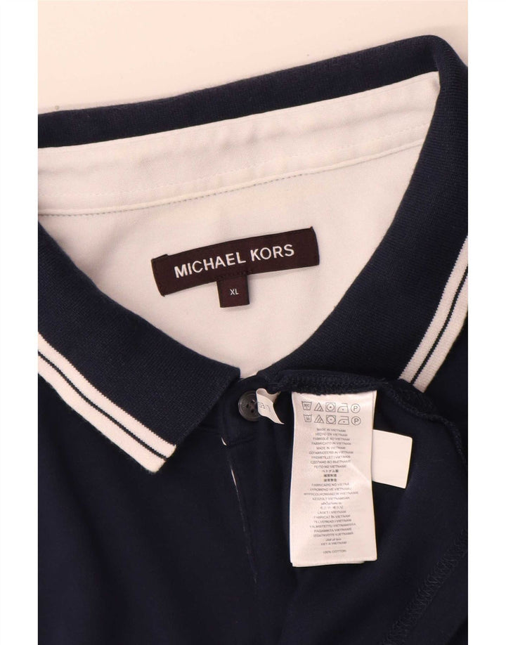 Michael Kors Ανδρικό μπλουζάκι πόλο XL Navy Blue, βαμβακερό