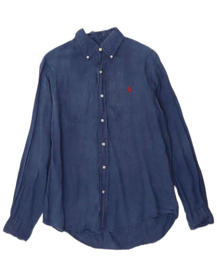 Ανδρικό πουκάμισο Ralph Lauren Μικρό λινό Navy Blue