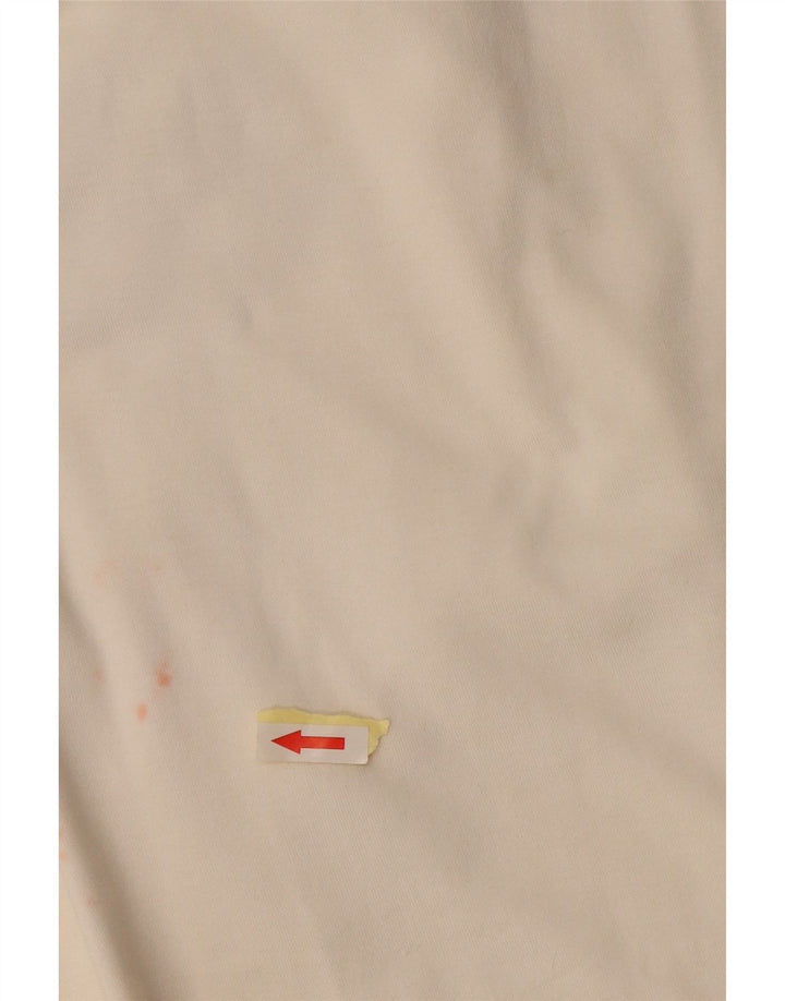 Zara Γυναικείο T-Shirt Top UK 16 μεγάλο λευκό βαμβακερό