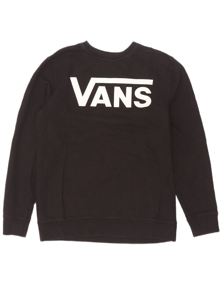 Ανδρικό γραφικό φούτερ Vans, μεσαίο μαύρο βαμβακερό