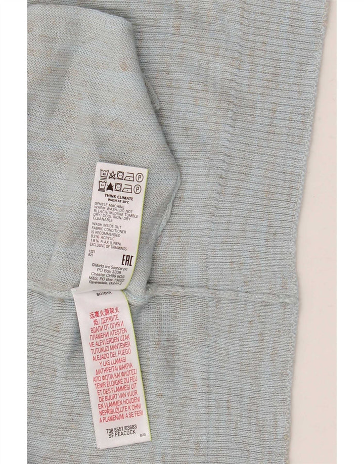 Marks & Spencer Γυναικείο πουλόβερ με ζακέτα μεγάλου μεγέθους UK 16 μεγάλα μπλε φλύκταινα