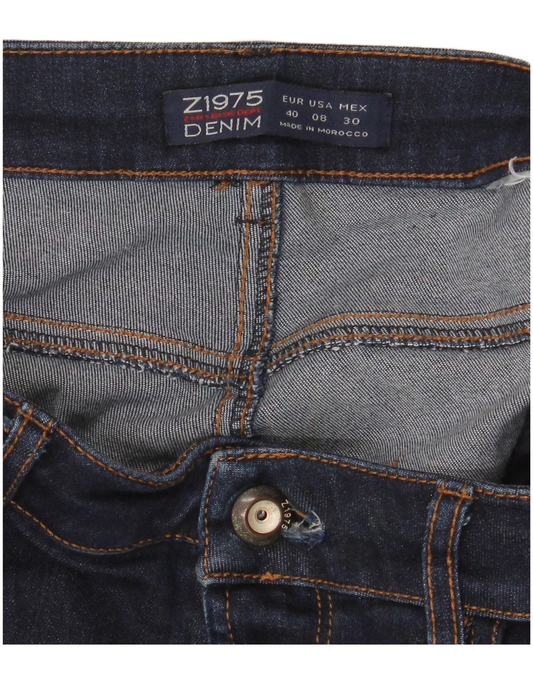 Zara Γυναικείο Τζιν με φλάντζα EU 40 Medium W30 L32 Navy Blue