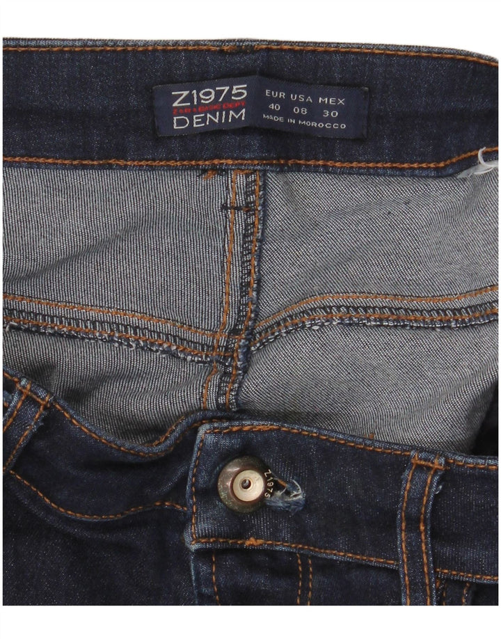 Zara Γυναικείο Τζιν με φλάντζα EU 40 Medium W30 L32 Navy Blue