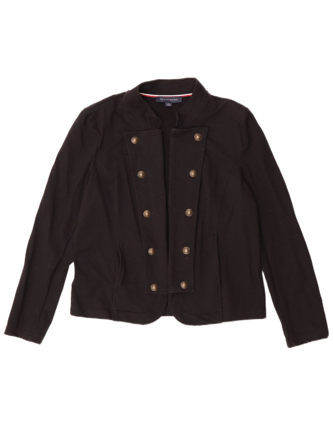 Tommy Hilfiger Γυναικεία Ζακέτα Τοπ UK 16 Large μαύρο βαμβακερό