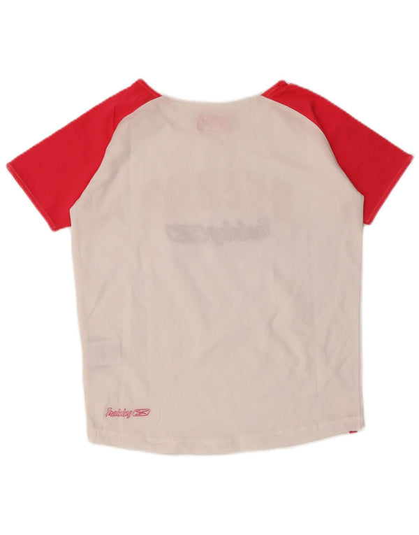 Γραφικό T-Shirt για κορίτσια της Reebok Top 15-16 ετών 2XL Λευκό βαμβακερό μπλοκ