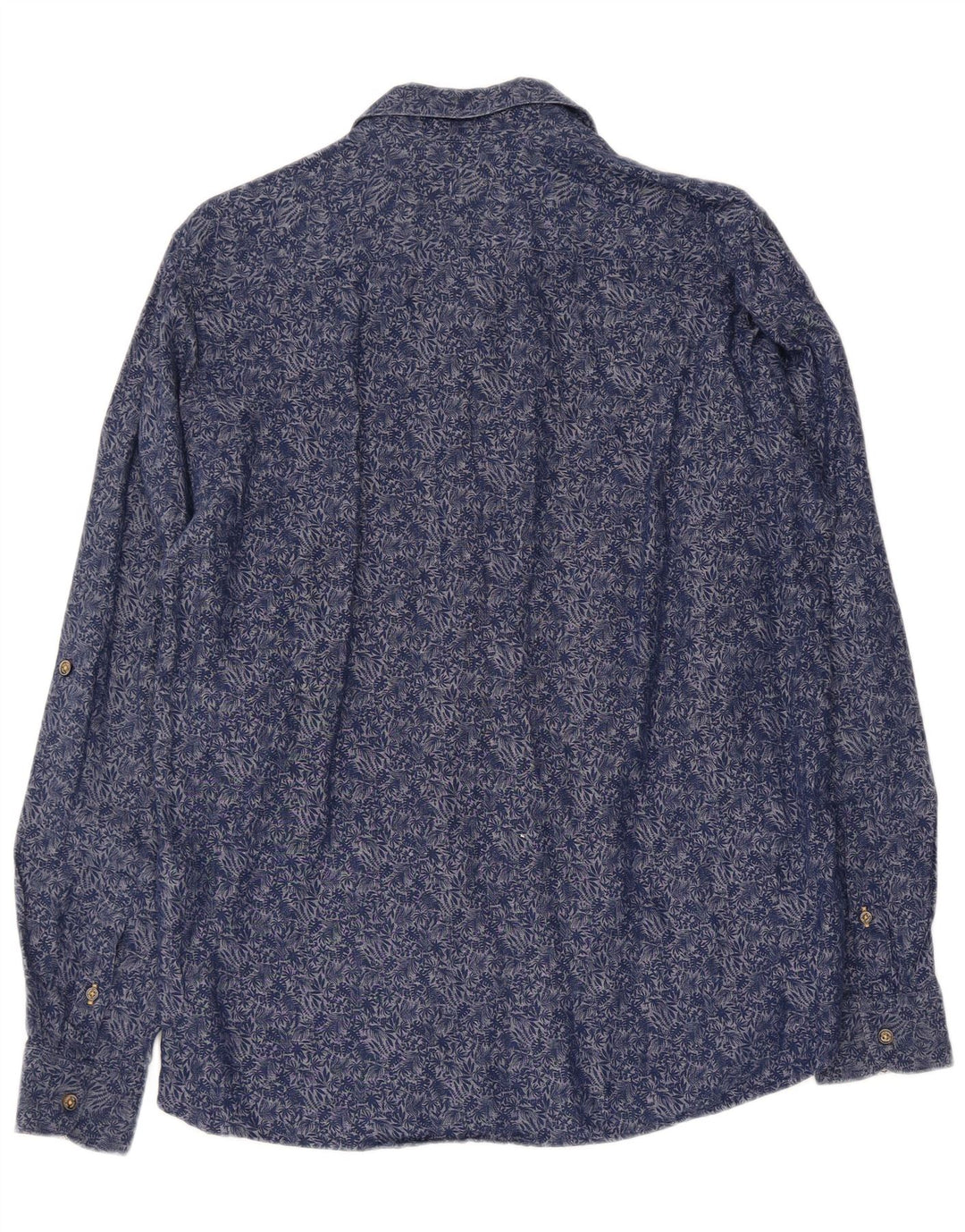 TED BAKER Ανδρικό πουκάμισο Νούμερο 4 Μεγάλο Μπλε Navy Floral Βαμβακερό