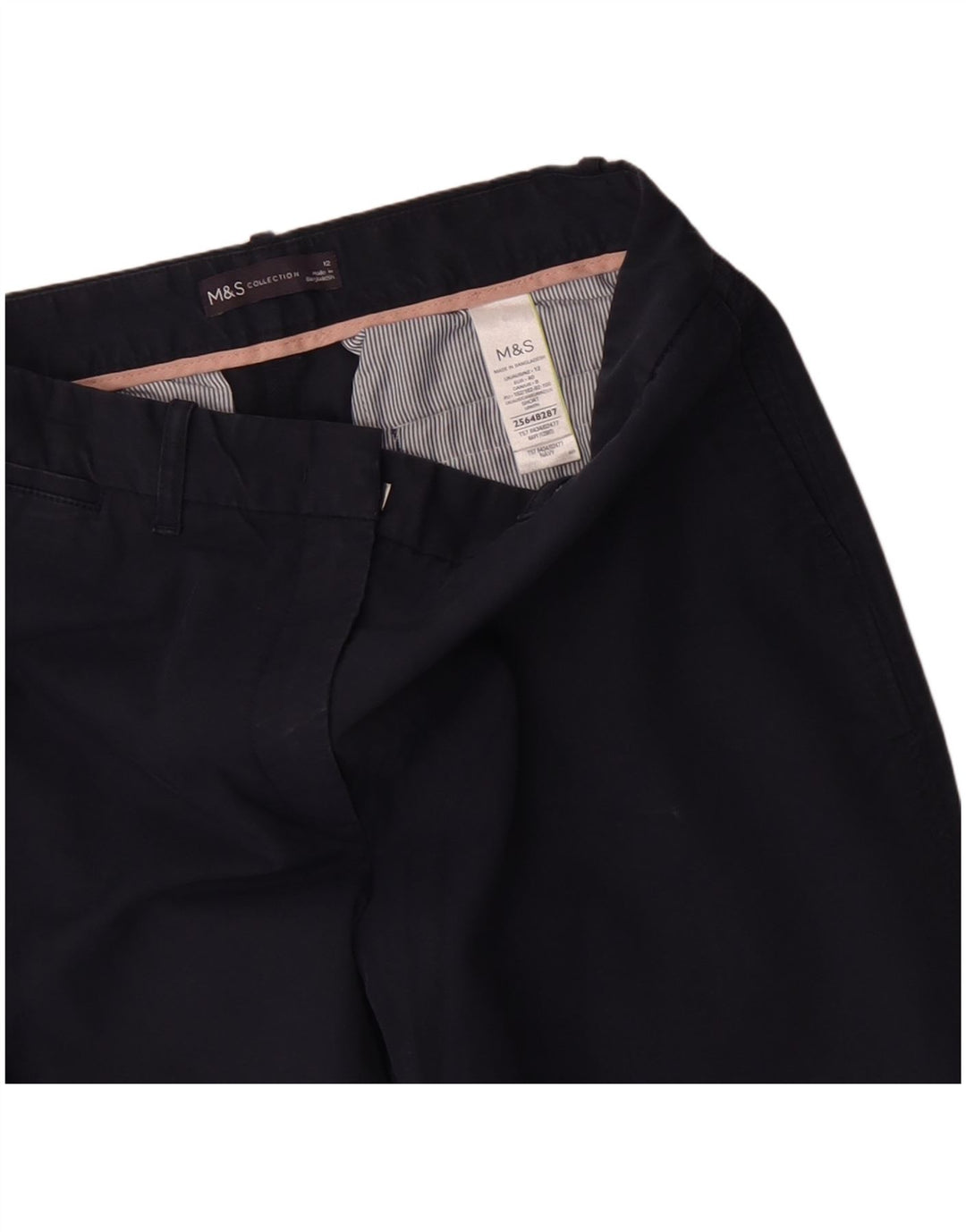 Marks & Spencer Γυναικείο παντελόνι Chino UK 12 Medium W30 L26 Navy Blue