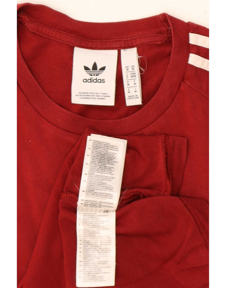 Ανδρικό T-Shirt Adidas Τοπ μεσαίο κόκκινο βαμβακερό