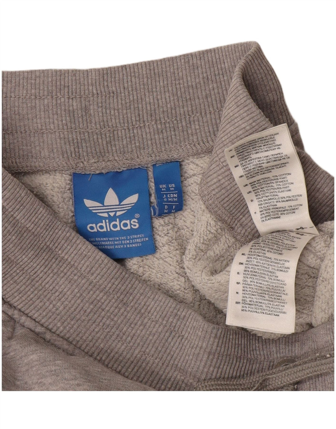 Ανδρικό αθλητικό σορτς Adidas από βαμβακερό μεσαίο γκρι